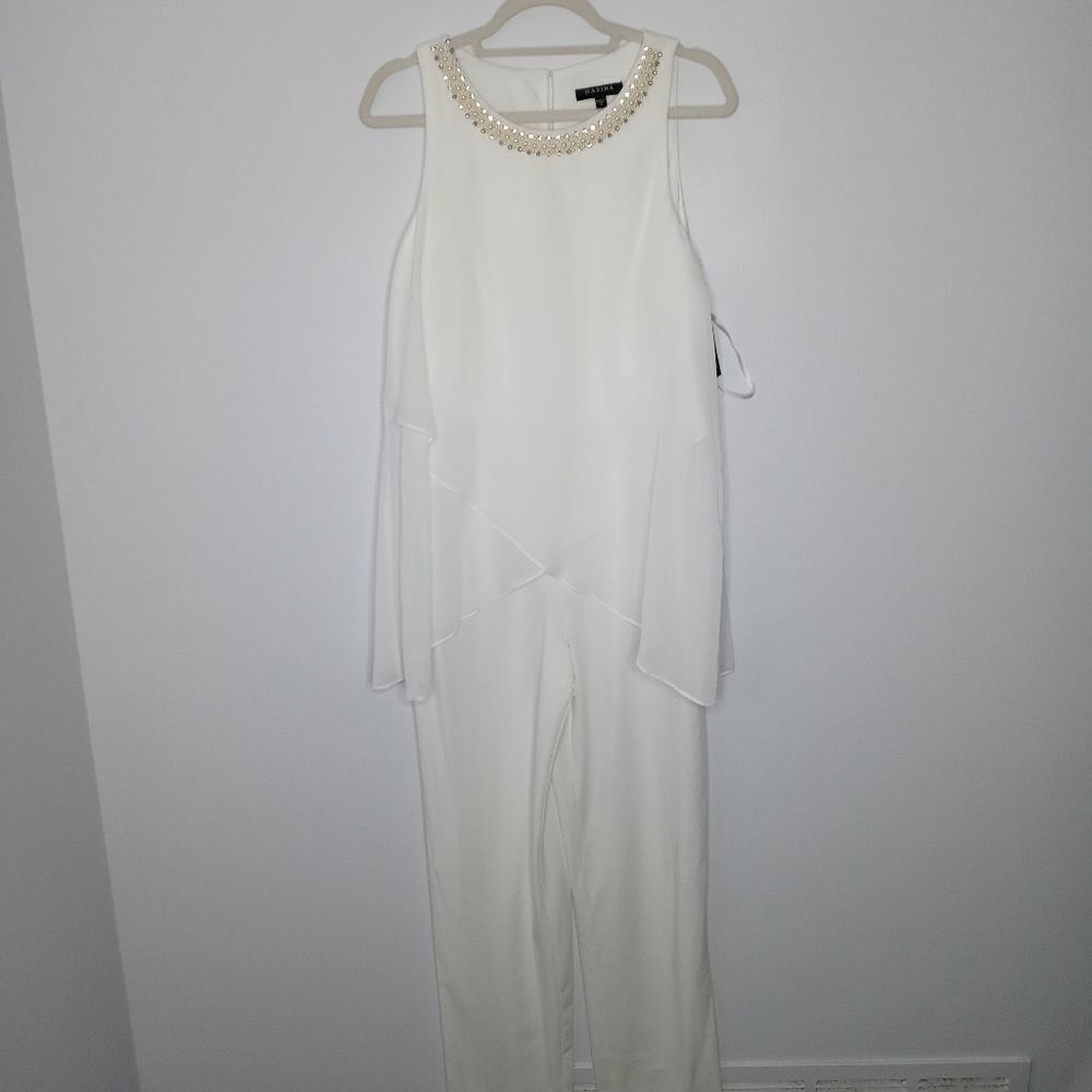 Marina ivory jumpsuit size 10